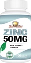 Rise-N-Shine Suppléments en zinc de 50 Mg - Supplément de soutien immunitaire - Antioxydant de haute puissance - 100 jours d'approvisionnement (100 comprimés)