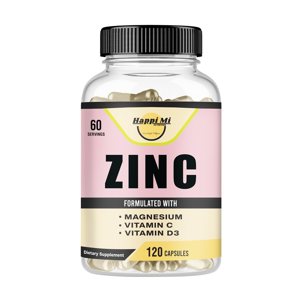 Zinc, Zinc 100mg, Glycinat de magnésium 150mg, Vitamine D3 5000 UI, Vitamine C 500mg par portion, Soutien immunitaire, Booster immunitaire, Soutien antioxydant