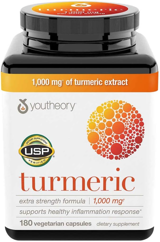 Youtheory Turmeric Extra Strength 1000mg (180 Nombre) (3 Pack)