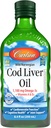 Carlson - Huile de foie de morue 1100 mg Omega-3s Plus Vitamines A & D3 - Supplément Omega 3 de l'EPA de l'EPA de prise sauvage - Arctique norvégien, huile de poisson nordique à source durable Liquide, non aromatisé, 250 mL (8,4 Fl Oz)