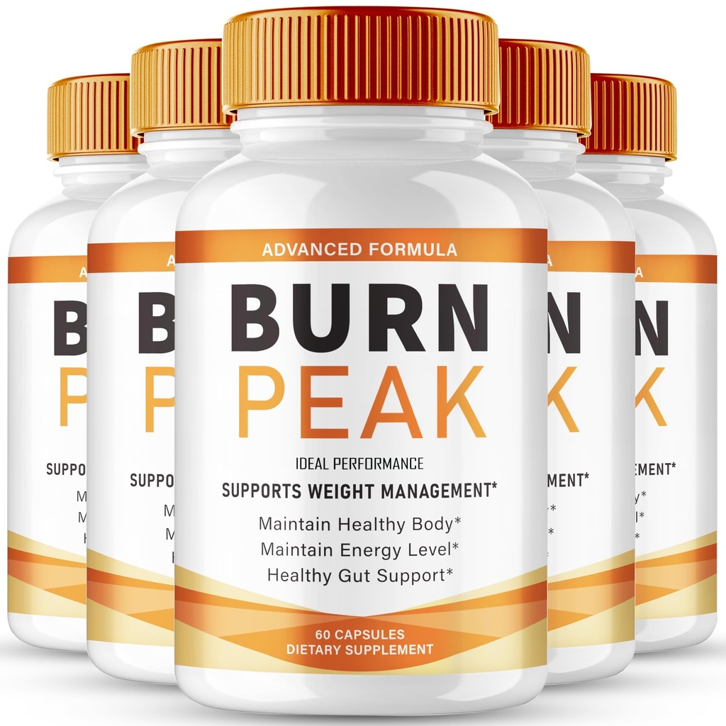 Burn Peak Capsules, Official BurnPeak Supplement Pills - Maximum Strength, All Natural Keto Capsule to Sustain Active Lifestyle & Fitness Goals, Overall Health Burn Peak Reviews (5 Pack)