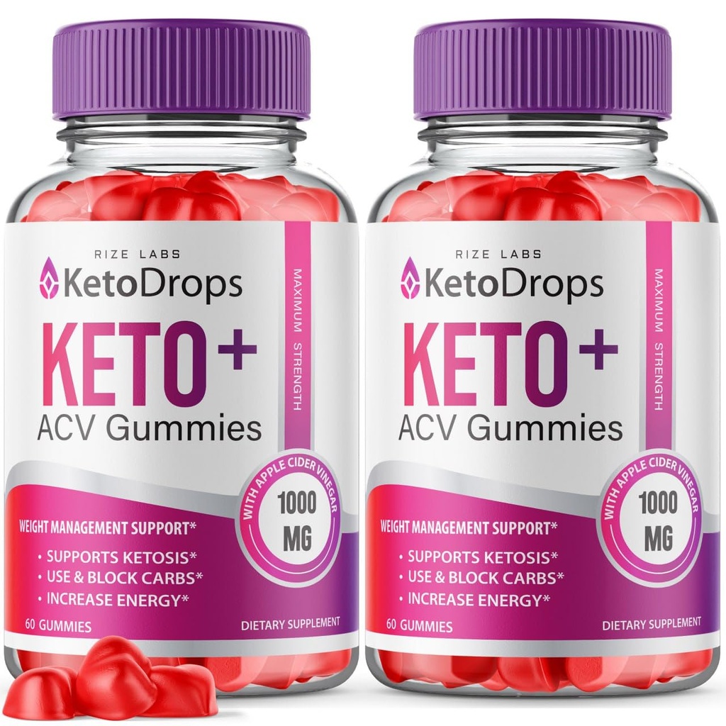 rize labs (Pack of 2 Keto Drops Keto + ACV Gummies for Weight Loss, Official Drops Gummies Ketosis, Advanced KetoDrops Gomitas Reviews Vitamin B12 B6 (120 Gummies)