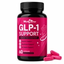 GLP-1 Support Supplement for Women Men, Weight Management Capsules with Berberine, L-Glutamine, 5-HTP & Saffron, Appetite Cravings Metabolism Gut Health Support, 60 Capsules