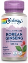 Solaray Extrait coréen de racine de ginseng - support à base de plantes pour le stress occasionnel, l'énergie et l'endurance physique - 5 % de ginsénosides - végétalien, laboratoire vérifié - 60 portions, 60 VegCaps