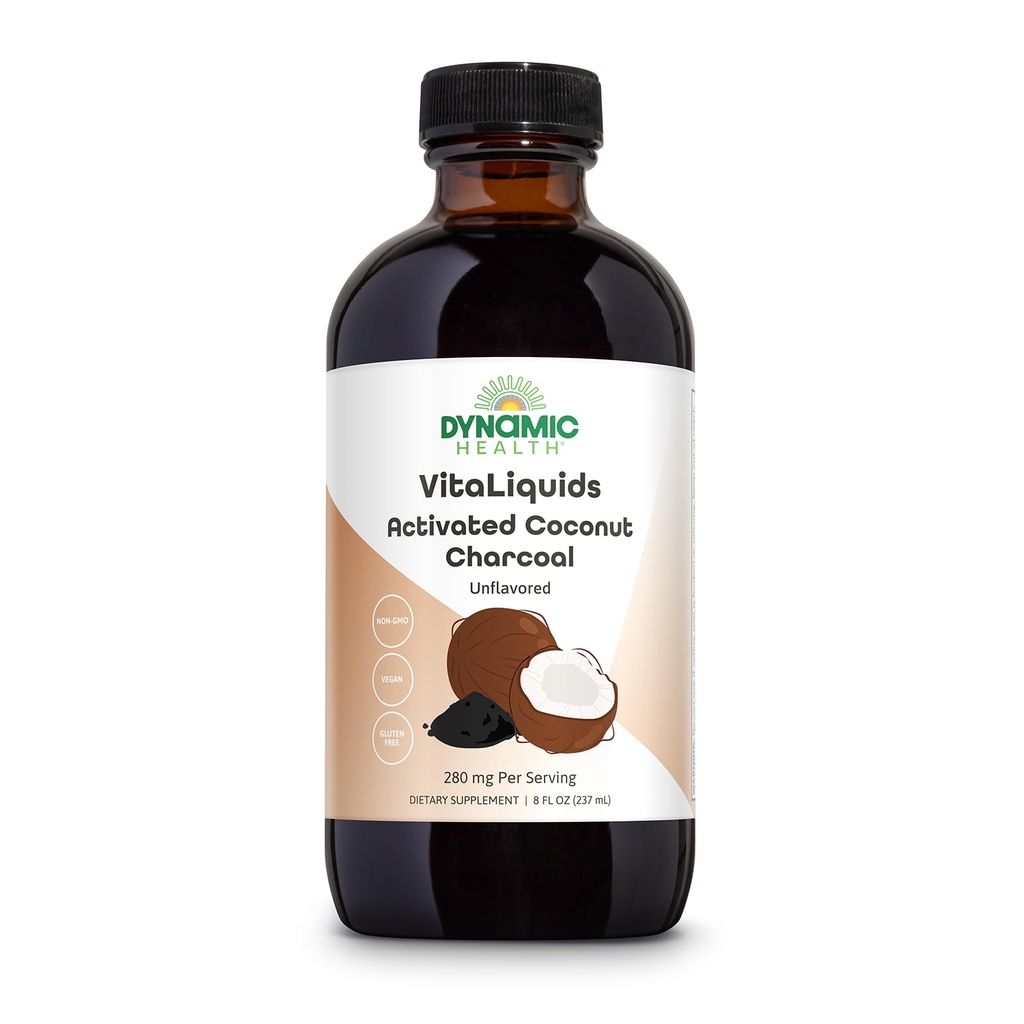 LIFETIME charbon de coco activé, liquide, non aromatisé (Btl-Glass)