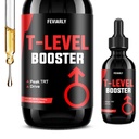 T - Level Booster for Men, Men's Hard Liquid Drops, Men's Daily Support, Drive, Long-Lasting, Level Up Manhood, Support Mood, Rock Hard, Men's Multivitamin with Shila, Maca=, Boron