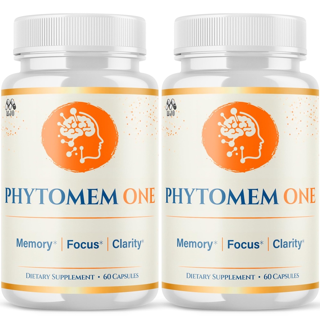 (2 Pack) Phytomem One Capsules, Official PhytomemOne Pills with All Natural Ingredients, Advanced Memory Support Supplement Brain Support Health and Wellness with Premium Multivitamins (120 Capsules)