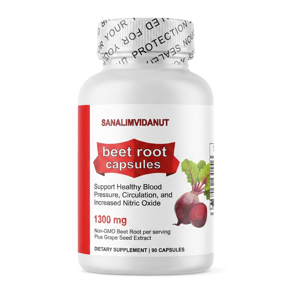 Organic Beet Root 20:1 Extract | 90 Quick Release Capsules, 45-Day Supply | Nitric Oxide Booster for Blood Flow & Energy | Non-GMO, Gluten-Free