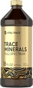 Carlyle Trace Minerals Supplément de 16 fl oz de spectre complet avec Magnésium de complexe liquide avec sulfate, lithium et Boron de légumes. Non-OGM et sans gluten par trace vitale