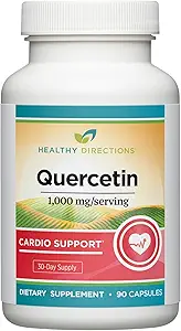 Healthy Directions Quercetin Supplement - 1000 mg/Serveur, 90 gélules véganes pour la santé cardiovasculaire (30 jours d'approvisionnement)