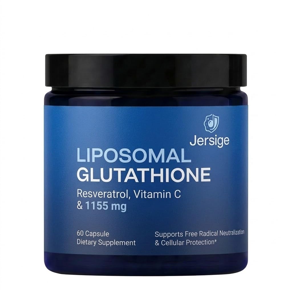 Liposomal Glutathione 1155mg - with Resveratrol, Vitamin C, Selenium & Vitamin B2 - High Absorption Complex - 60 Capsules