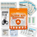 RHINO RESCUE Burn Kit, 4pcs Burn Dressings 4x4, 8pcs Burn Gel Packets 3,5g, 4pcs Burn Pads, Premiers soins Refroidissement Crème apaisante avec Bandage, Gants Nitrile, Ciseaux, Bande, HSA/FSA Admissible