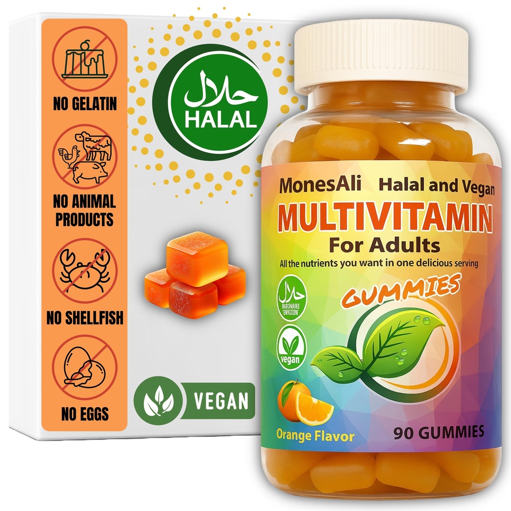 Multivitamin Gummies, Vegan Friendly, Halal Multivitamin, Supplements for Men, Vitamins for Women, Gummy Vitamins for Adults, Daily Vitamin