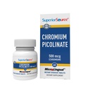 Source supérieure Picolinate de chrome - formule de supplément soutient le métabolisme du sucre sain - 500 mcg, 50 comprimés dissolvants instantanés