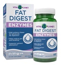 Vital Planet – Digestive Enzymes Fat Digest Natural Enzyme Formula with Lipase Supports the Breakdown of Fat, Oils and Fried Foods and Reduces Occasional Gas, Bloating and Indigestion 60 Capsules