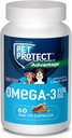 Pet Protect M/L Dog Omega-3 Supplement, mélange de forme libre propriétaire, supporte une réponse inflammatoire normale, Capsules à embouts (60 Nombre)