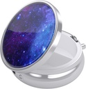 Boîte à pilules Nipichsha, petit cas de pilule pour la purse et la poche, Mignon organisateur de médecine de voyage, porte-conteneur de médicaments portables pour tenir les vitamines, médicaments, huile de poisson et suppléments, Purple Galaxy