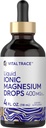 Carlyle Ionic Magnésium Complexe liquide de 400mg , 4 fl oz , gouttes végétariennes , Supplément sans OGM et sans gluten , par trace vitale