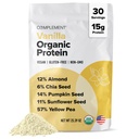 Complement Vegan Vanilla Protein Powder - Organic Protein Low Carb, Low Calorie, Sugar Free, Soy Free, Non-GMO, Gluten Free - 15g Yellow Pea, Pumpkin Seed Plant-Based Protein (30 Servings)