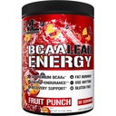 EVL BCAA Lean Energy Powder - Préentraînement Green Tea Fat Burner Support avec BCAAs Amino Acides et des Energizers propres - BCAA Powder Post Workout Recovery Drink for Lean Muscle Recovery - Fruit Punch