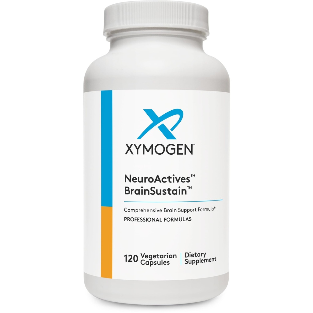 XYMOGEN NeuroActives BrainSustain - Brain Health Support with Phosphatidylserine & CoQ10 - Vegetarian, Gluten-Free & Non-GMO - 120 Capsules