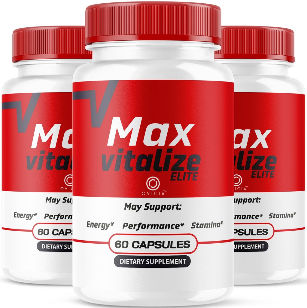 (3 Pack) Max Vitalize Capsules Support Advanced Formula - MaxVitalize Premium Pills All Natural Ingredients Maximum Strenght, Daily Support for Overall Health & Wellness 180 Capsules for 3 Months