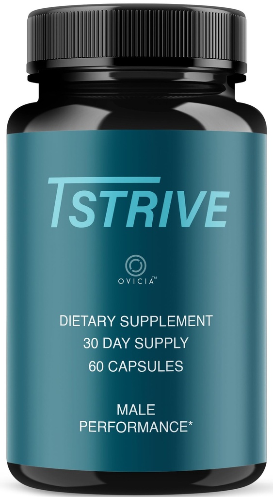 Tstrive for Men - Official T Strive Pills for Men Advanced Formula Support for Maximum Strength, All Natural Ingredients Vitamins for Overall Health & Wellness, 60 Capsules for 1 Month