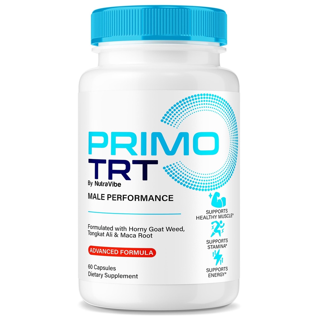 Primo TRT Pills – PrimoTRT ME Premium Support Formula with a Clean, Natural Blend for Energy, Performance and Stamina | Just 2 Easy-to-Swallow Capsules a Day (60 Capsules)