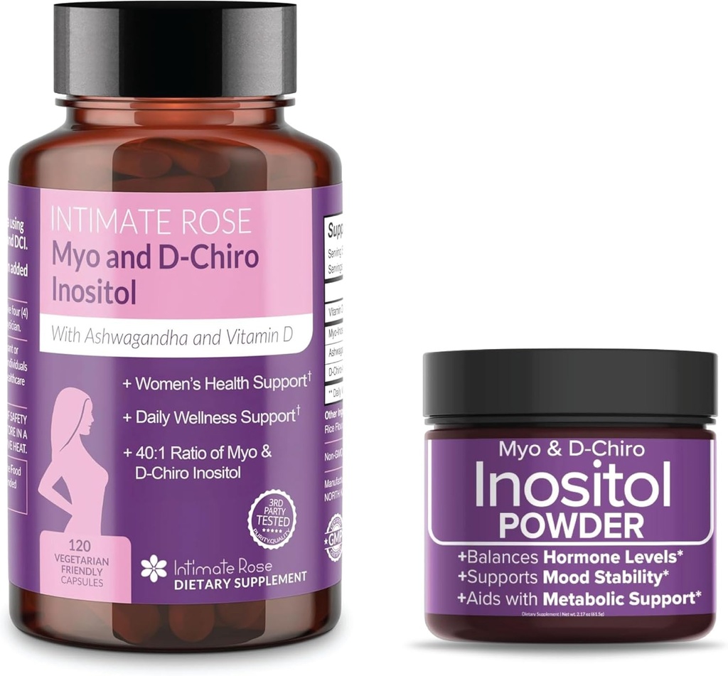 Économisez 10% sur Ultimate Inositol Wellness Bundle – Myo-Inositol & D-Chiro Inositol Supplément Capsules + Poudre pour l'équilibre hormonal et le support PCOS