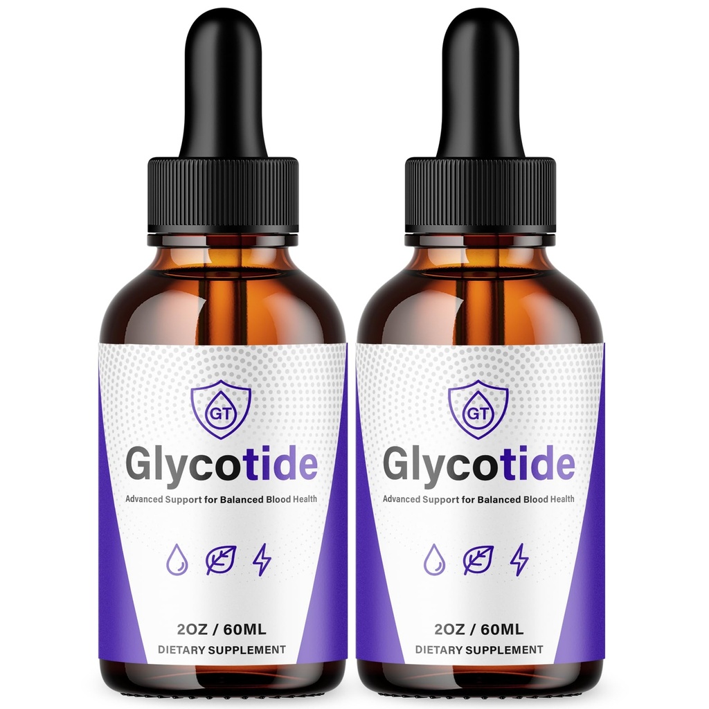 (2 Pack) Glycotide Drops, Official Glycotide Blood Support Drops with All Natural Ingredients, Advanced Health and Wellness Support Formula with Maximum Strength Multivitamin Ingredients (60 Servings)