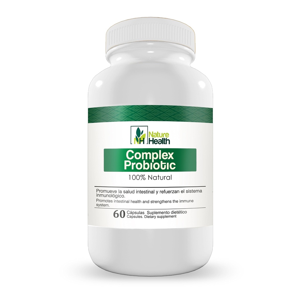 Complex Probiotic - Suplemento probiótico diario - Bacillus coagulans - Apoyo para la salud intestinal, la función inmune y el alivio del estreñimiento - Sin Gluten - 60 cápsulas