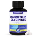 Glycinat de magnésium Capsules 380mg, supplément de magnésium pour le muscle, le cœur, le soutien nerveux, 45sivages haute absorption, sans OGM et sans gluten - 90comptes