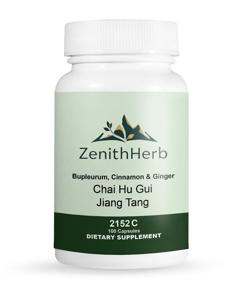 ZenithHerb-Chai Hu GUI Jiang Tang/Bupleurum,Cinnamon&Ginger, Herbal Supplement, 100 Capsules/Bottle, 2 Bottles