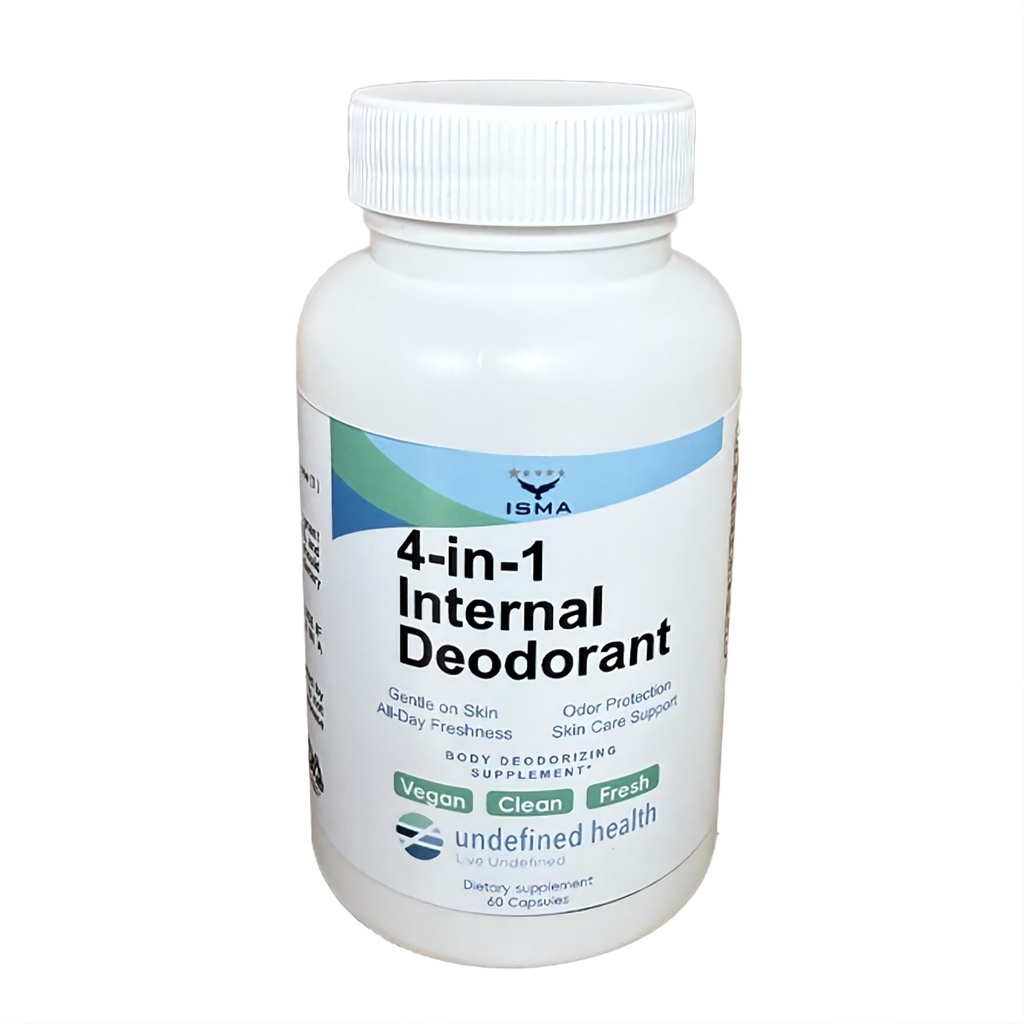 ISMA 4-in-1 Internal Deodorant – Magnesium Glycinate, Zinc Picolinate, Sage Leaf Extract & Chlorophyllin – Natural Odor Support, Internal Freshness, Vegan, Clean Formula – 60 Capsules