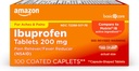 Soins de base Ibuprofène Comprimés, 200 mg, analgésique et réducteur de fièvre, pour l'arthrite, les dents, les maux de dos et plus, 100 Compte