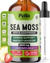 Pella Nutrition Sea Moss Drops with Bladderwrack – 4X Faster Absorption Through Irish Sea Moss Gel Superfood, Gummies et Capsules – Supplément de soutien digestif et immunitaire (Strawberry Lime, 60mL)