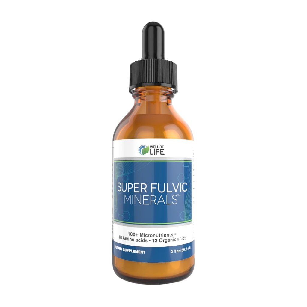 Super Fulvic Minerals: Herbal Detox - 2 oz. | 128 Servings. Nutrient-Rich Formula for Enhanced Absorption, Gut Health Support, and Antioxidant Protection. Made in USA.