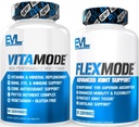 FLEXMODE Joint Supplement with Glucosamine Chondroitin MSM (30 Servings) Plus Advanced Daily Multivitamin for Men with Essential Vitamins Minerals & Phytonutrient Complex (60 Servings)