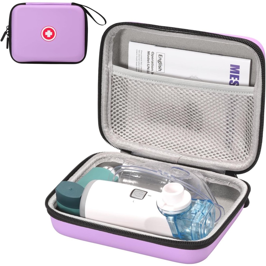 Fukumi Carrying Case for Portable Nebulizer, Travel Medical Bag, Hard Emergency Medical Bag for Inhaler Spacer for Kids and Adults, Masks, Asthma Accessories Case