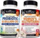 Multivitamine quotidienne pour capsules de femmes (1 mois d'approvisionnement) Plus Supplément probiotique quotidien de 65 milliards de CFU (1 mois d'approvisionnement)