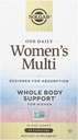 Solgar One Daily Women's Multi Whole Body Support Très Absorbable Relayed Release Vitamine pour les femmes, Supplément pour l'immunité, le cœur, l'énergie, le stress, les ongles de peau de cheveux et la santé génésique, 60 portions