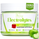 Sucre Zéro - Poudre d'électrolytes de pommes - Hydratation rafraîchissante - Énergie sans caféine avec tous les ingrédients naturels - Vegan, Keto et Paleo - Mélange d'électrolytes sans sucre - avec 30 portions