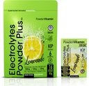 PoudreVitamine Electrolytes Poudre Plus, Keto, Lémonade, Sans sucre, Sel rose d'Himalaya, 1000mg Potassium, 120mg Calcium, 120mg Magnésium, Non-OGM, Calories Zéro, (16 emballages d'hydratation)