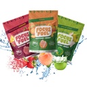 FocusFuel Energy Chews – Taille de l'essai Boîte d'échantillons variétale (9 portions) – 100mg Caféine + Alpha GPC + L-Theanine + B12, Magnésium – Pêche, pomme verte, citronnade de fraise – Pas de crash ou de jitters