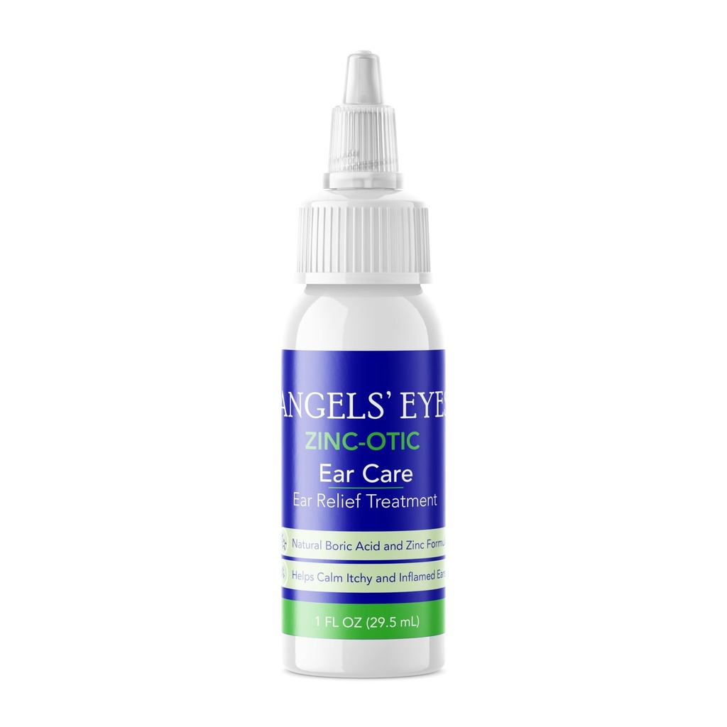Angels’ Eyes Zinc-Otic Ear Relief Treatment for Dogs and Cats Soothe Ear Infections Calm Itchy Inflamed Ears Natural BA and Zinc Formula 1 Ounce