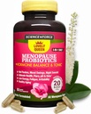 Lovely Ménopause Supplement + Hormone Balance + Weight Management, Hot Flashes, Mood Swings, Vaginal Health & Sryness , Dong Quai, Ashwagandha + Probiotiques, Supplément femme, 60 ct