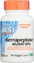 Médecins Meilleur Serrapeptase 40 000 SPU, Non-OGM, Vegan, 90 Capsule de Veggie (Pack de 1)