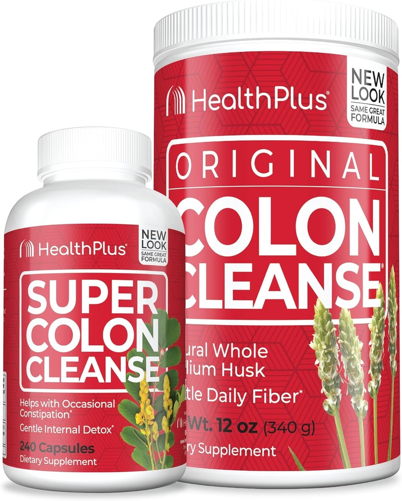 Health Plus Super Colon Cleanse (240 capsules) et Colon Cleanse (12 Ounces/48 portions)
