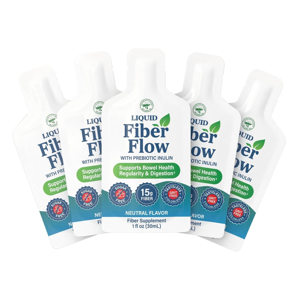 Fibre liquide pour les enfants - Supplément de fibre pour enfants, Fibre d'inuline prébiotique sans sucre, Mélange de fibre de boisson, Boissons normales pour équilibre intestinal sain, conceptions nutritionnelles, 25 paquets